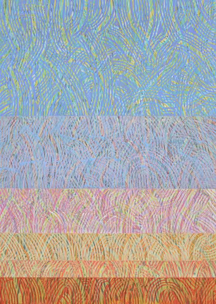 Tonspuren S8 60 (Fibonacci) O.T. 92x128cm, 2023