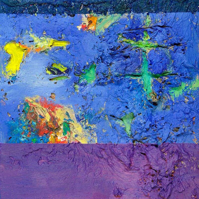 Tonspuren Serie 2, ÖL auf Holzplatte, 17x17x2cm, 2010 - 06