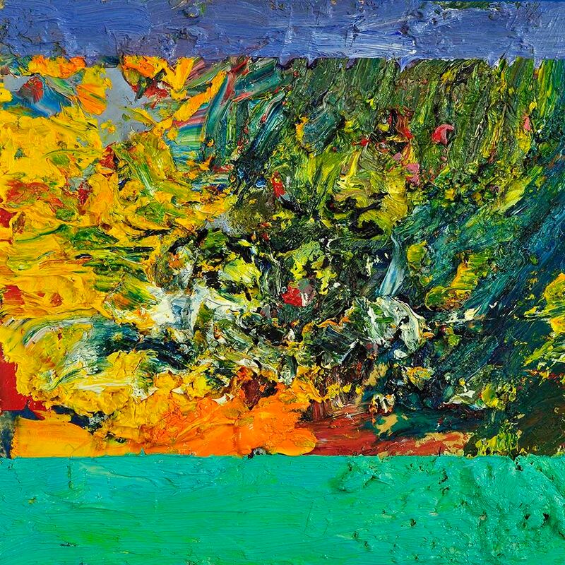 Tonspuren Serie 2, ÖL auf Holzplatte, 17x17x2cm, 2010 - 10