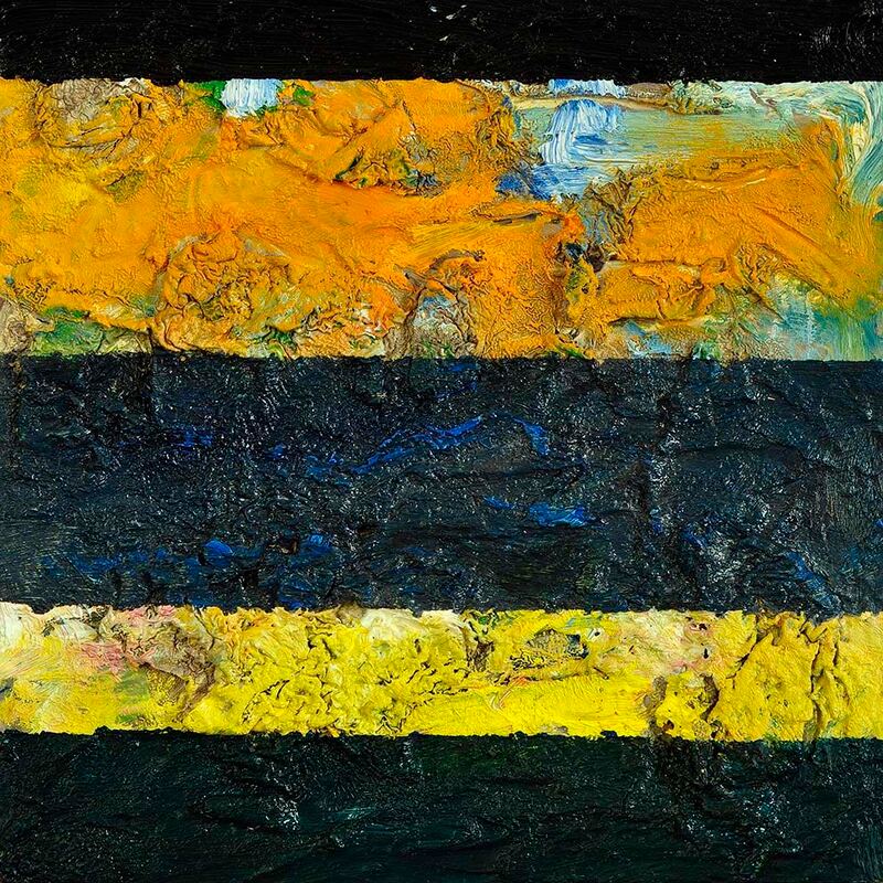 Tonspuren Serie 2, ÖL auf Holzplatte, 17x17x2cm, 2010 - 12