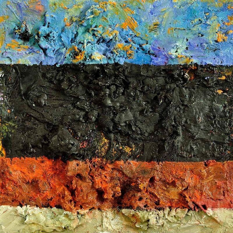 Tonspuren Serie 2, ÖL auf Holzplatte, 17x17x2cm, 2010 - 13