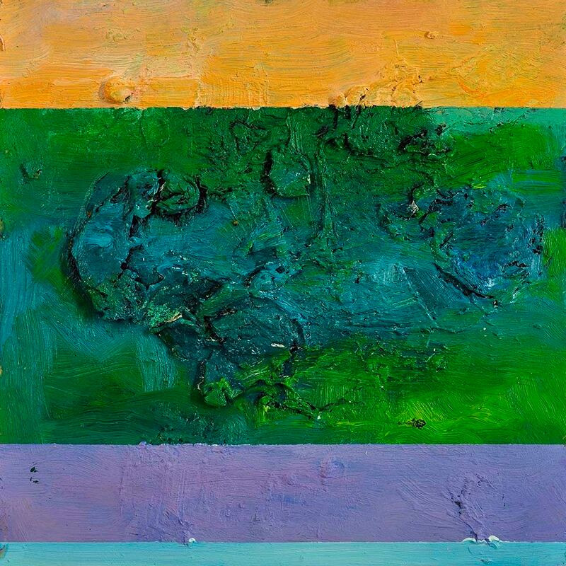 Tonspuren Serie 2, ÖL auf Holzplatte, 17x17x2cm, 2010 - 14