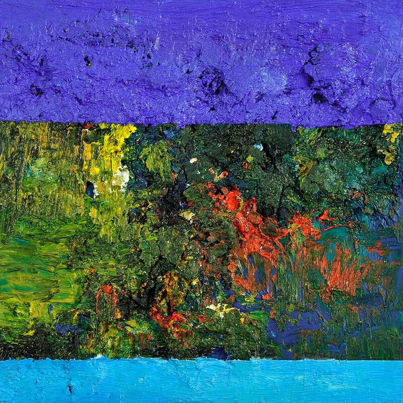 Tonspuren Serie 2, ÖL auf Holzplatte, 17x17x2cm, 2010 - 17