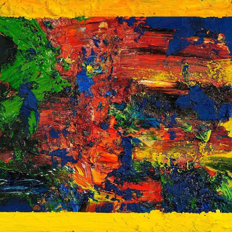 Tonspuren Serie 2, ÖL auf Holzplatte, 17x17x2cm, 2010 - 17