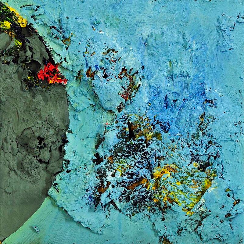Tonspuren Serie 2, ÖL auf Holzplatte, 17x17x2cm, 2010 - 19