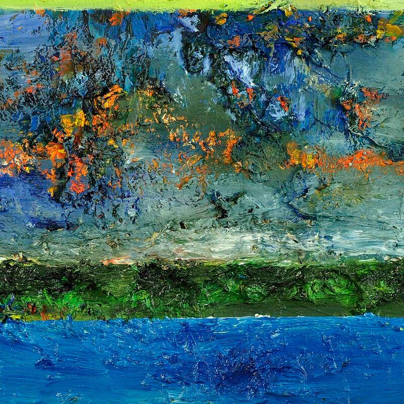 Tonspuren Serie 2, ÖL auf Holzplatte, 17x17x2cm, 2010 - 21