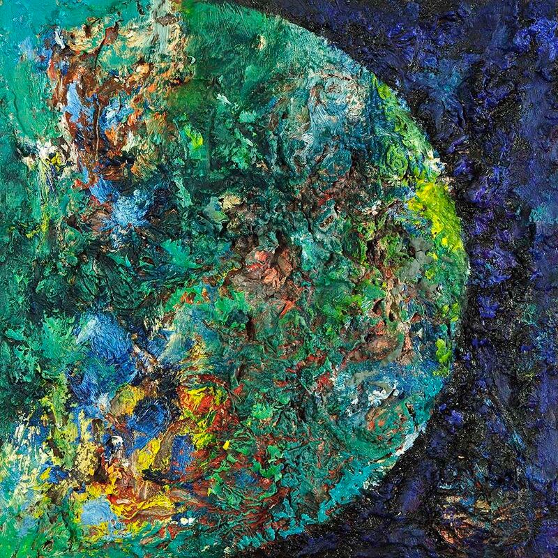 Tonspuren Serie 2, ÖL auf Holzplatte, 17x17x2cm, 2010 - 26