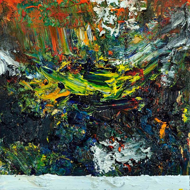 Tonspuren Serie 2, ÖL auf Holzplatte, 17x17x2cm, 2010 - 28
