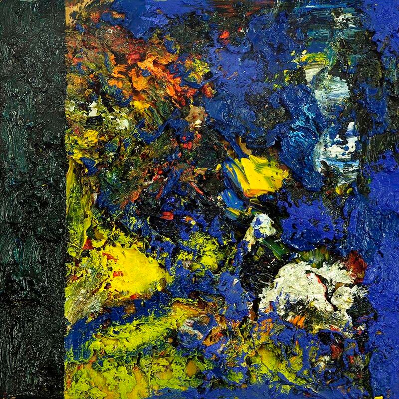 Tonspuren Serie 2, ÖL auf Holzplatte, 17x17x2cm, 2010 - 29