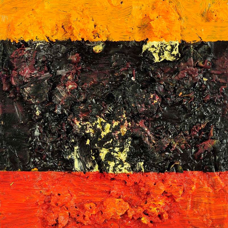 Tonspuren Serie 2, ÖL auf Holzplatte, 17x17x2cm, 2010 - 30
