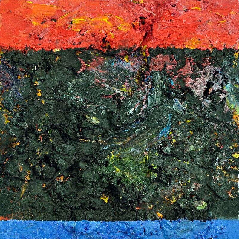 Tonspuren Serie 2, ÖL auf Holzplatte, 17x17x2cm, 2010 - 32