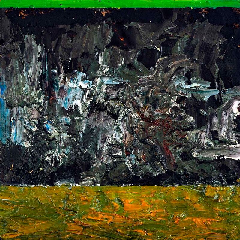 Tonspuren Serie 2, ÖL auf Holzplatte, 17x17x2cm, 2010 - 33