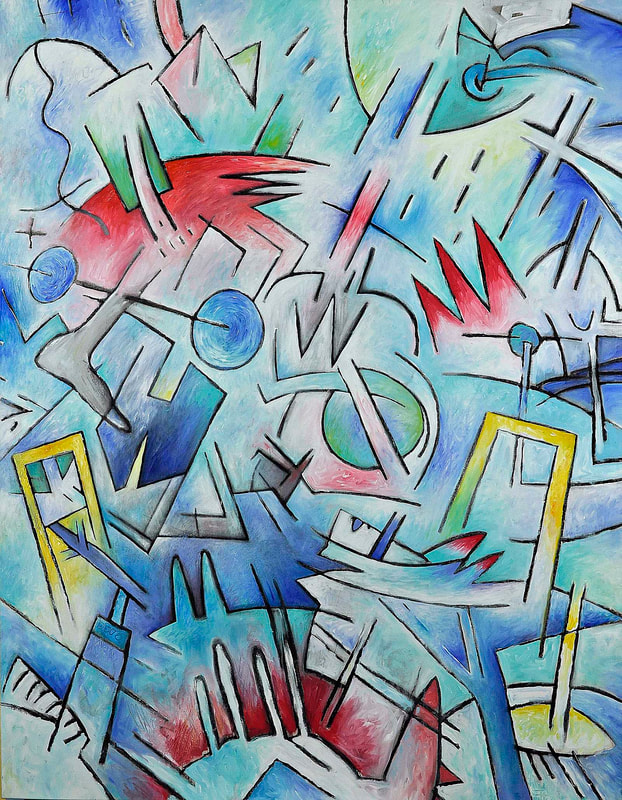 Vie passe vite 12, Passe Port(e), 140 x 180cm, Kohle & Acryl auf BW, 1991
