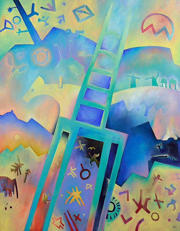 Vie passe vite 4, Überfahrt, 140 x 180cm, Kohle & Acryl auf BW, 1989