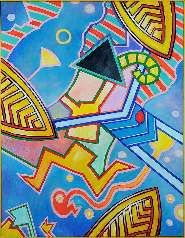 Vie passe vite 5, Neues Universum, 140 x 180cm, Kohle & Acryl auf BW, 1989