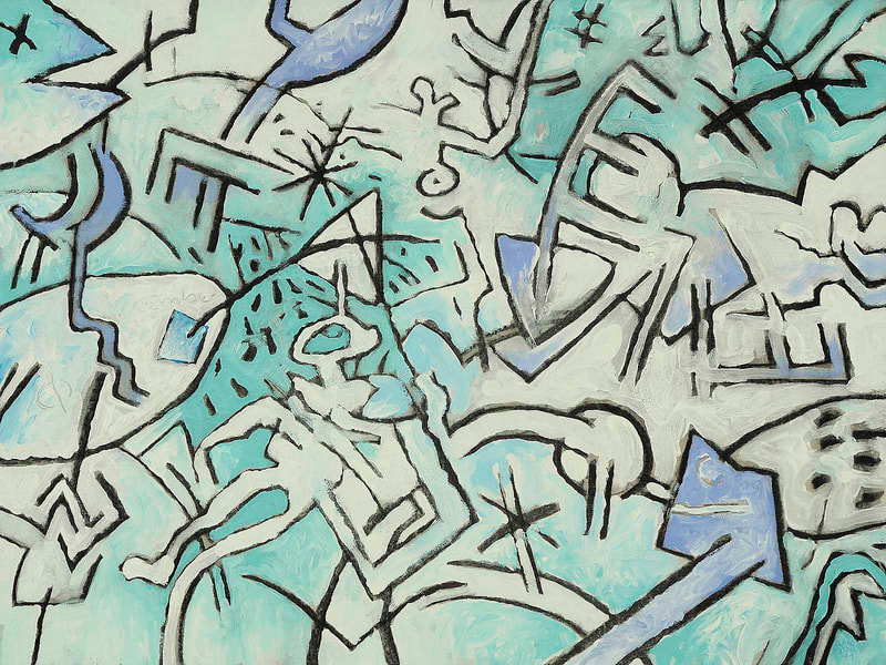 Vie passe vite, Winterreise 3, 60 x 80cm, Kohle & Acryl auf BW, 1992