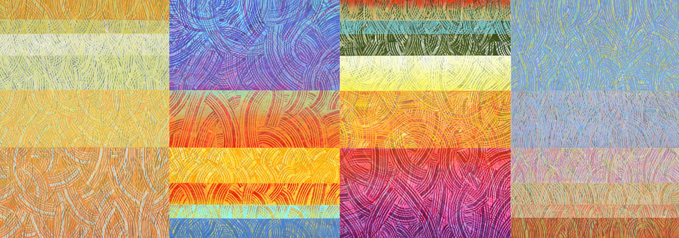 Tonspuren S8
64a-Kompilation 1 (Fibonacci:
61,63,62,60) Acryl,Papier, 128.5x366cm,2023