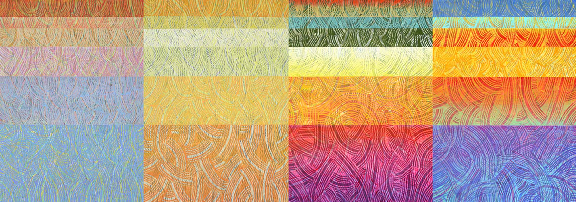 Tonspuren S8
64b-Kompilation 2 (Fibonacci) Acryl,Papier, 128.5x366cm,2023
